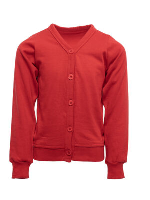 Red Girls School Cardigan Single Pack