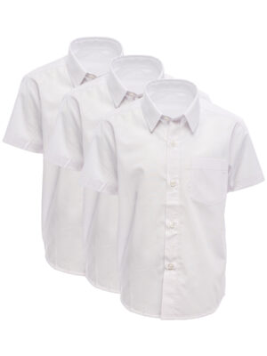 Boy White School Shirts 3 Pack