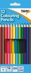 12 Pack Tiger Colouring Pencils