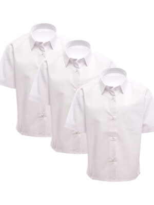 Girls White School Shirt 3 Pack