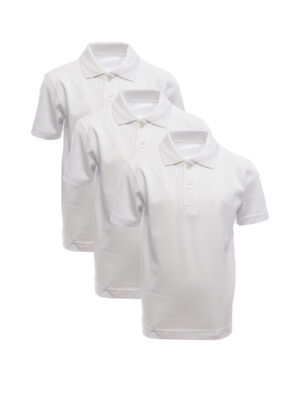 Unisex White Polo Shirt 3 Pack