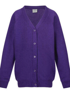 Purple Girls School Cardigan Single Pack